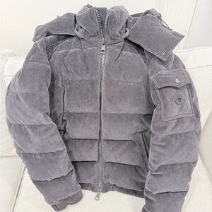 Moncler Navy/Gray Corduroy Puffer Jacket